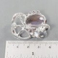 925 Art Brosche 24 Karat Ametrin AAA Granate