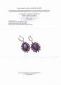 925 Ohrringe 34ct Amethyste Rhodolith Zertifikat 2
