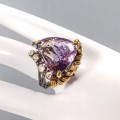 Böhmischer Ring 35 ct Ametrin Topas Größe 20