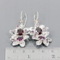 Künstlerische Amethyst-Ohrringe natürliche Granat