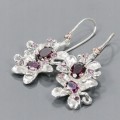 Künstlerische Amethyst-Ohrringe natürliche Granat