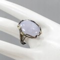 Böhmischer Ring Topas Chalcedon 925 Größe 16