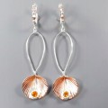 Silberne künstlerische natürliche Zitronen Ohrringe 2