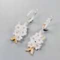 Künstlerische natürliche Amethyst Blumen Ohrringe 2