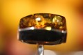 Natürlicher bernsteingrüner Ring größe 14,5