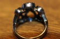 Ring mit orangefarbenen Diamanten 925 Größe 11,5