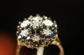 Goldring Saphire Diamanten Größe 17 zertifiziert