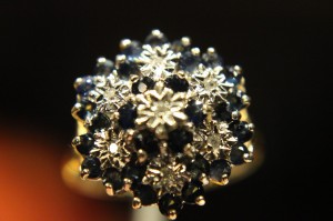 Goldring Saphire Diamanten Größe 17 zertifiziert