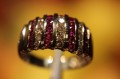Goldring Rubine Diamanten Größe 14 zertifiziert