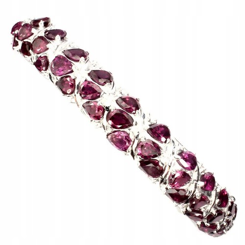 Silberarmband mit natürlichen Rhodolith Granaten