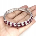 Silberarmband mit natürlichen Rhodolith Granaten