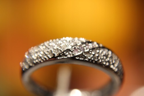 Goldring mit natürlichen Diamanten Größe 14,5