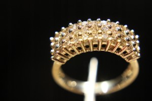 Ring Gold natürliche Diamanten 1,00 ct Größe 16