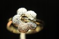 Ring Gold natürliche Diamanten 0,05 ct Größe 17,5