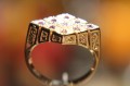 Goldring 0,375 natürliche Amethyste Größe 15