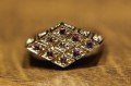 Goldring 0,375 natürliche Amethyste Größe 15