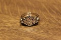 Goldring 0,375 natürliche Amethyste Größe 15