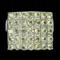 Ring natürlicher Peridot Silber 925 Größe 20