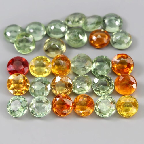 Songea Saphire Natursteine ​​6.07ct 29 Stk