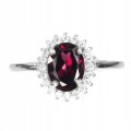 Ring natürlicher Granat Rhodolit Größe 15 zart
