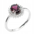 Ring natürlicher Granat Rhodolit Größe 15 zart