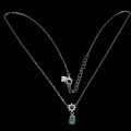 Zarte natur Smaragd Halskette mit 925 Zirkonia