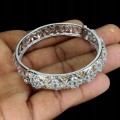 Natürliches Aquamarin Silber Saphir Armband