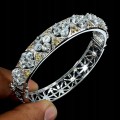 Natürliches Aquamarin Silber Saphir Armband
