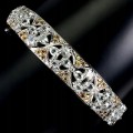 Natürliches Aquamarin Silber Saphir Armband