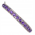 Armband aus 925er Silber mit natürlichen Granat Amethysten
