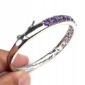 Armband aus 925er Silber mit natürlichen Granat Amethysten