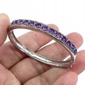 Armband aus 925er Silber mit natürlichen Granat Amethysten