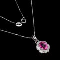 Zarte 925 natürliche rosa Topas Halskette