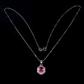 Zarte 925 natürliche rosa Topas Halskette