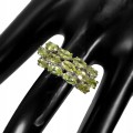 Wunderschöner Ring natürlicher Silber Olivin Größe 19
