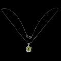 Zarte Silberkette mit natürlichen Peridot Zirkonia