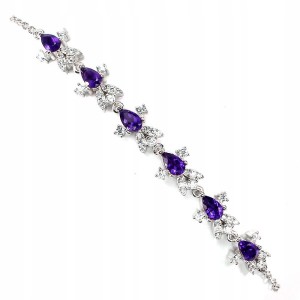 Zartes Armband mit wunderschönen Amethysten Zirkonia 925