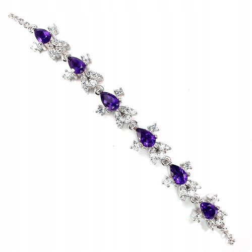 Zartes Armband mit wunderschönen Amethysten Zirkonia 925