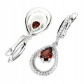 925 Zarte Granat Zirkonia Ohrringe natur 3