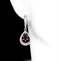 925 Zarte Granat Zirkonia Ohrringe natur 3
