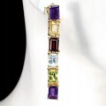 925 Ohrringe Granaten Amethysten Citrin  Aquamarin 3
