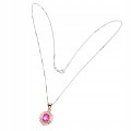Zarte natürliche rosa Topas Halskette 925