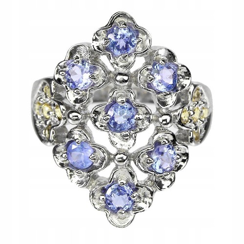 Ring natürlicher Saphir Songea Tansanit Größe 14