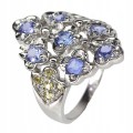 Ring natürlicher Saphir Songea Tansanit Größe 14