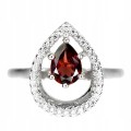 925 Ring natürlicher Granat Größe 14 zart