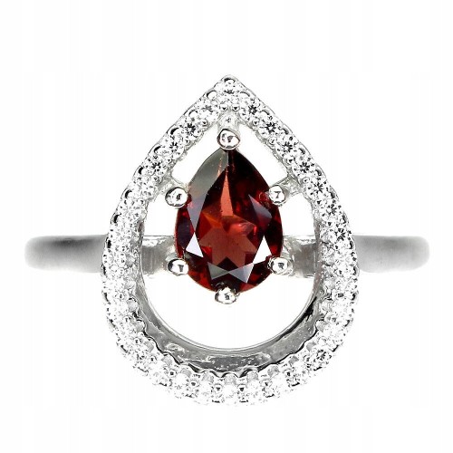 925 Ring natürlicher Granat Größe 14 zart
