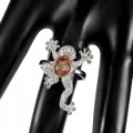 925 Sterling Silber Ring Sonnenstein Frosch Größe 12