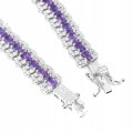 Elegantes Armband mit natürlichen silbernen Amethysten