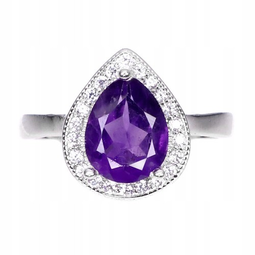 Ring Größe 11,5 natürlicher Amethyst zart 925