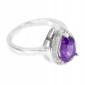 Ring Größe 11,5 natürlicher Amethyst zart 925